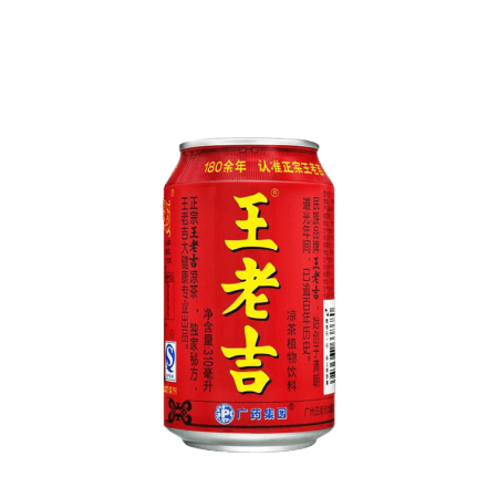 Ceai Wang Lao Ji, 310 ml, băutură tradițională chinezească răcoritoare, servită la restaurantul Jin Ding din Sector 2, București. Preț 15 LEI.