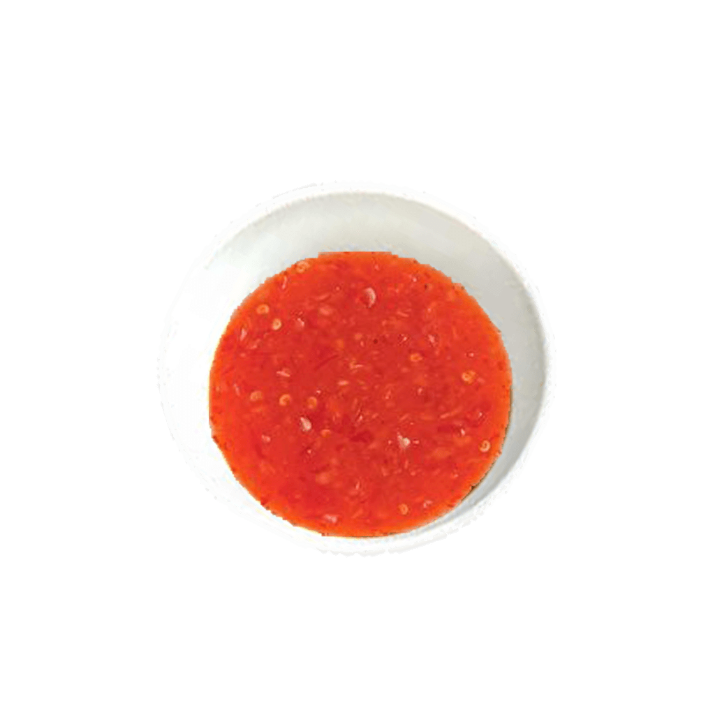 Sos dulce acrișor, un sos clasic chinezesc dulce și ușor acrișor, servit la restaurantul Jin Ding din Sector 2, București. Preț 5 LEI.